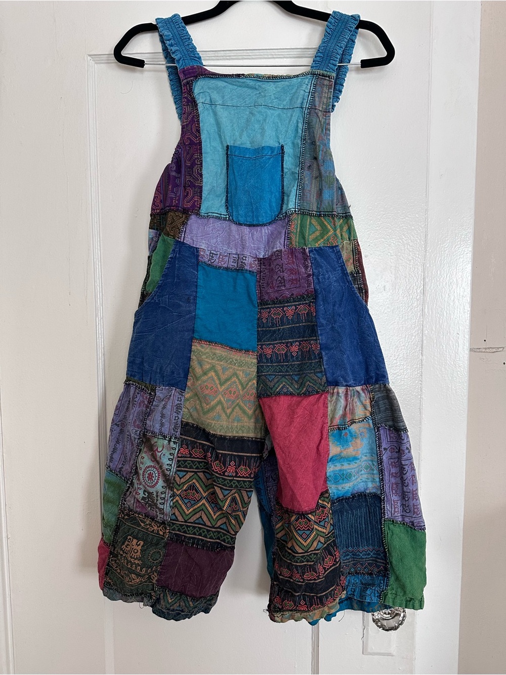 Kathmandu Turquoise Multi Patchwork Wide-Leg Jumper Romper